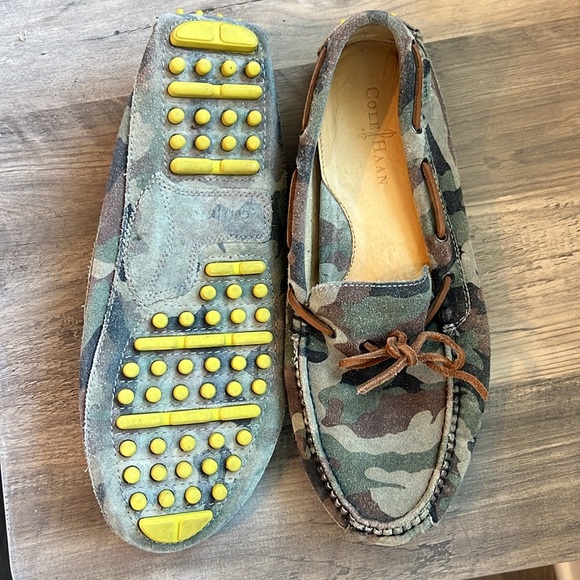 Men’s Cole Haan Gunnison Forest Camo Loafers Sz 11 - Picture 3 of 9